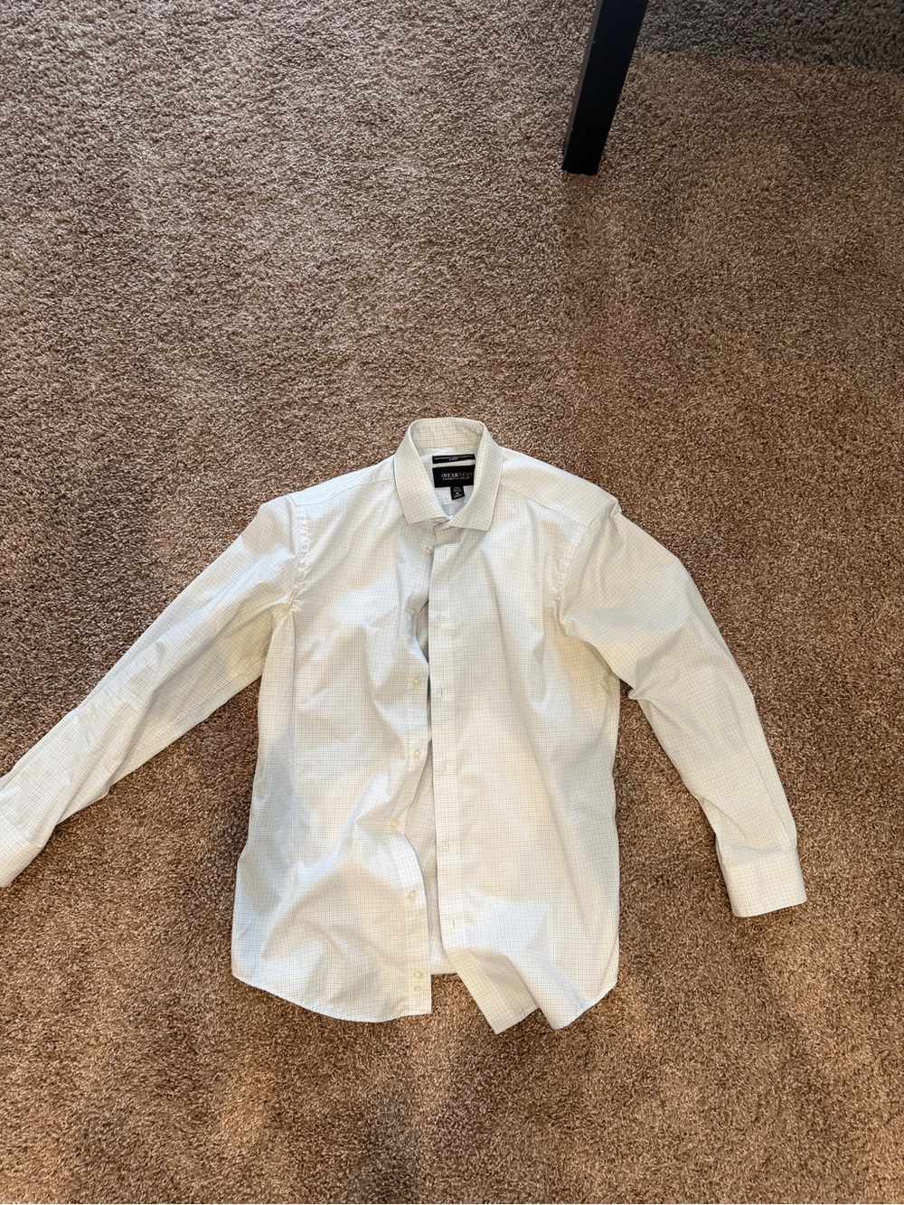 Kenneth Cole Light White Micro-Check Dress Shirt